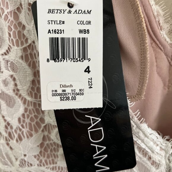 Betsey and Adam Lace Illusion Mermaid Gown NWT - Picture 9 of 9